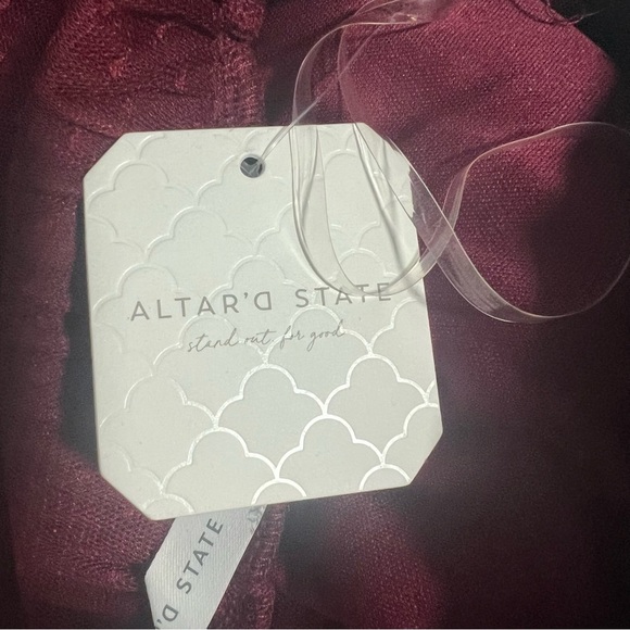 Altard’ State Ruffled Tulle Midi Skirt in Wine Tasting, New with Tags - Picture 4 of 5